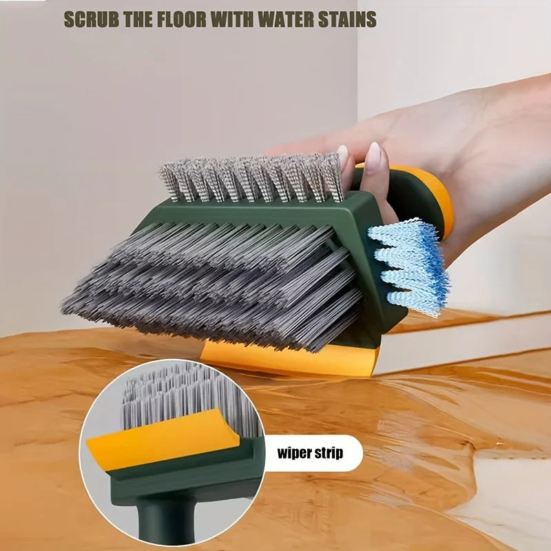 4-in-1 Brush Squeegee for Gap/Groove Cleaning